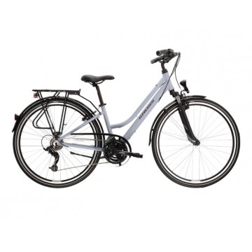 Dámsky trekingový bicykel 28" KROSS Trans 2.0, rám 19", šedý