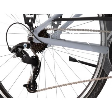 Dámsky trekingový bicykel 28" KROSS Trans 2.0, rám 19", šedý