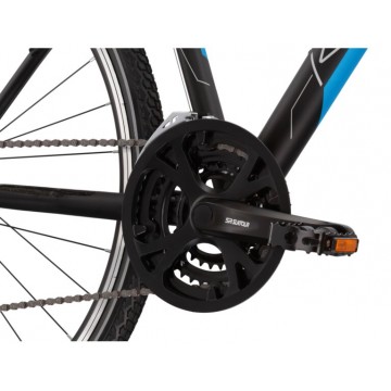 Dámsky krosový bicykel 28" KROSS Evado 3.0, rám 17", čierno-modrý