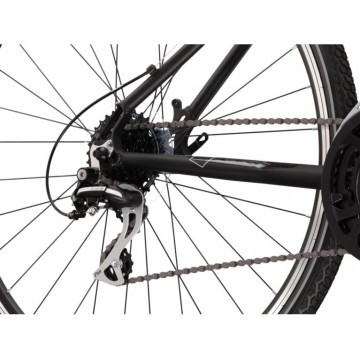 Dámsky krosový bicykel 28" KROSS Evado 3.0, rám 17", čierno-modrý
