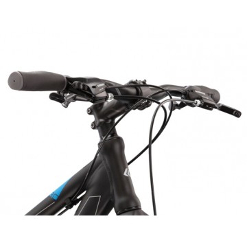 Dámsky krosový bicykel 28" KROSS Evado 3.0, rám 17", čierno-modrý