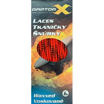 Hokejové šnúrky RAPTOR-X - voskované, oranžové